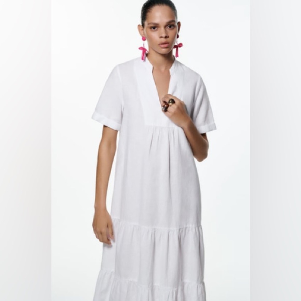 Zara White Maxi Dress